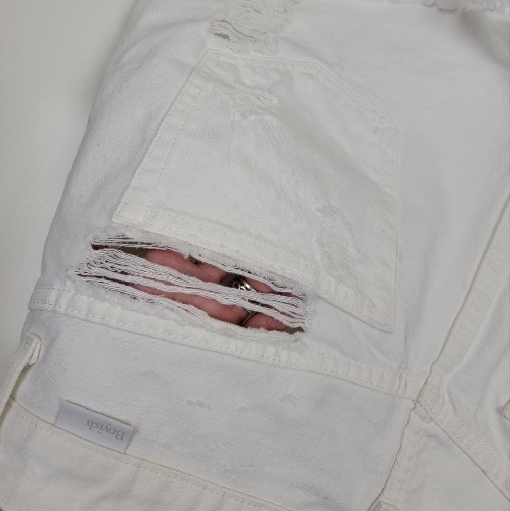 Boyish CODY Distressed High Waist Button Up Shorts 30 - Picture 10 of 10